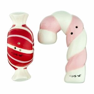 Dolly Parton Candy Cane and Wrapped Candy Salt and Pepper Shakers